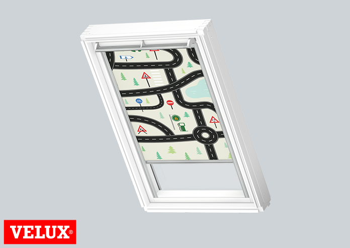 Childrens Roller (Blackout), 4655 Roads - VELUX Loft Blind - Image 3